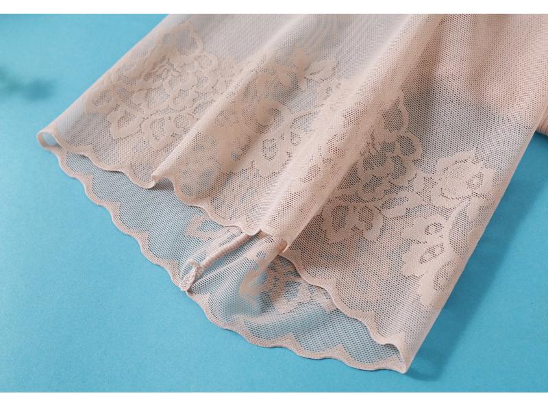 50144 Plus Size Anti-Exposure High Waist Mesh Safety Underwear 2-in-1