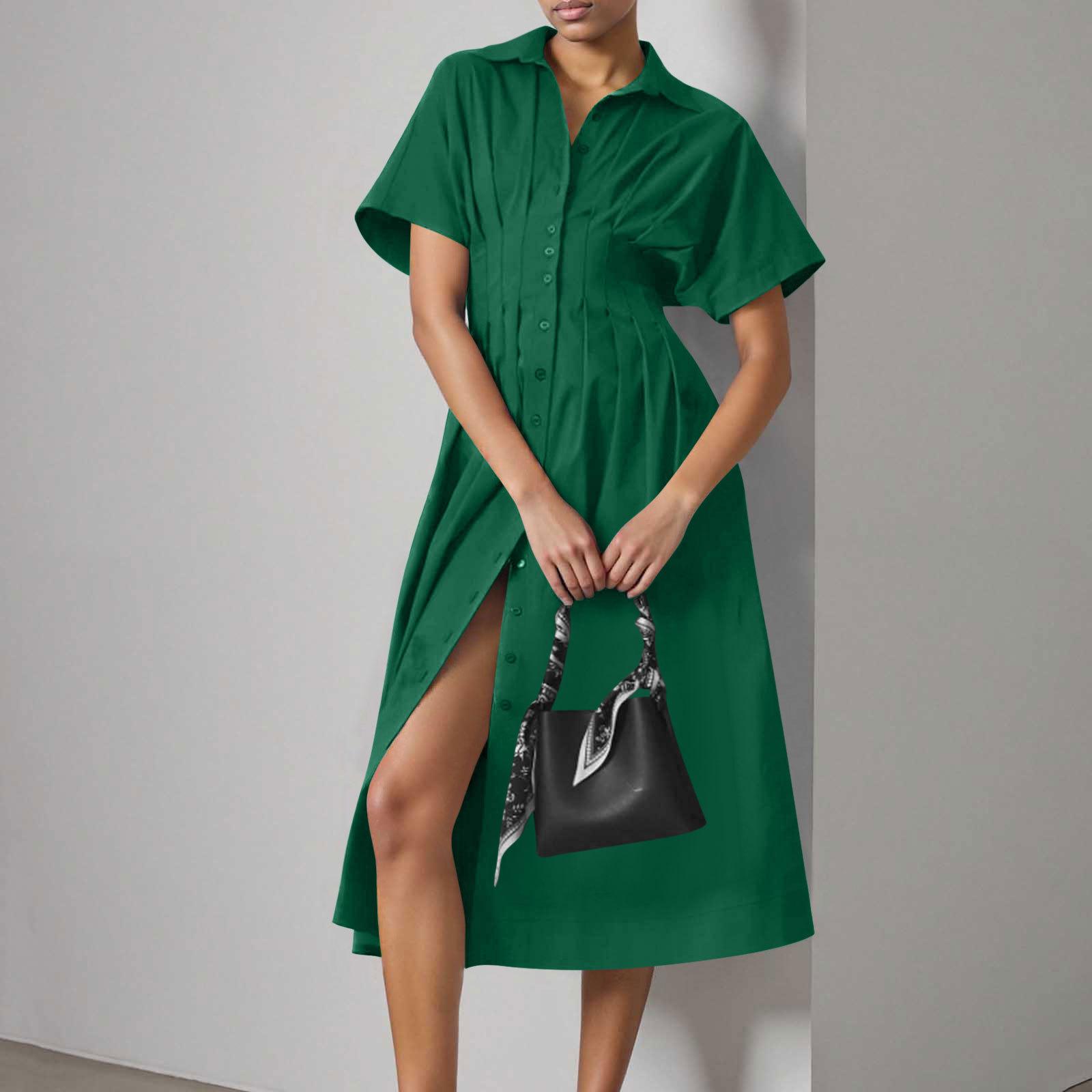 Women s Fashionable Loose-Fit -Color Casual Dress L