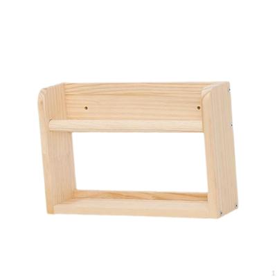Schwebendes Bücherregal aus Holz, Bücherständer, Dekoration, robust, modisch, Bilderrahmenhalter, Wandregal