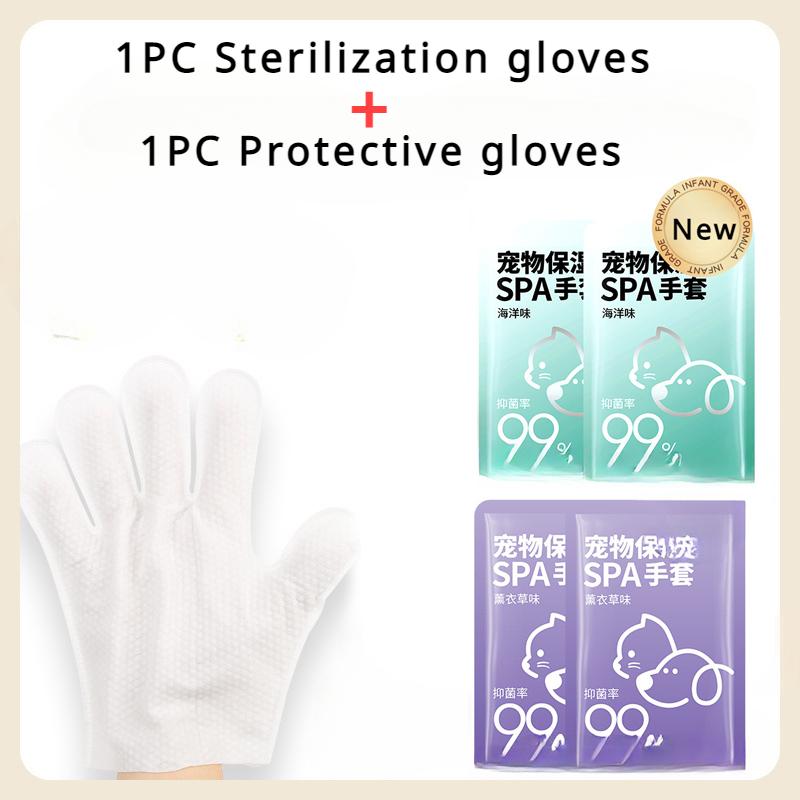 Pet wash free gloves cat shower wipes dog dry cleaning deodorization mittens tear marks removal foot wiping buttocks wiping mitt