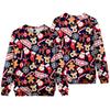 Europe, America, autumn and winter new Christmas versatile crew neck sweater 3D digital printing Santa loose long-sleeved jacket
