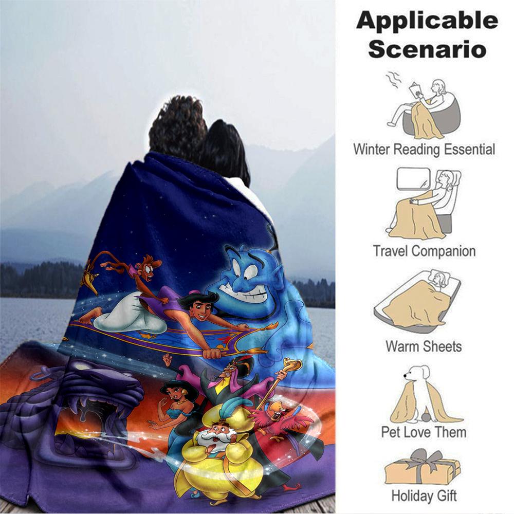 Aladdin'S Magical Adventure Blanket Soft Throw Blanket For Home Bedroom Bed Sofa Travel Office Solid Christmas Blanket