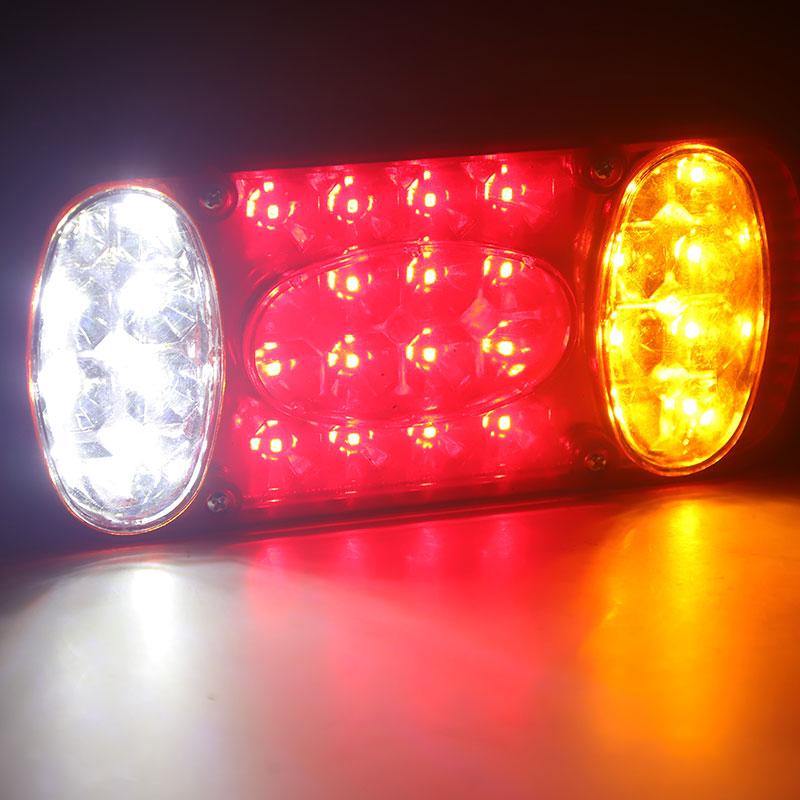 Pair 32LED Car Truck Tail Light Rear Stop Brake Light Turn Signal Indicator Reverse Taillight For Trailer Truck Lorry UTE 12-24V
