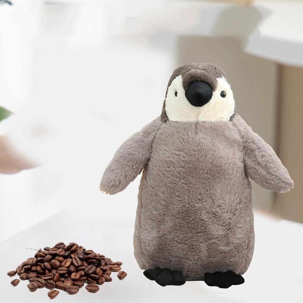 23cm Cute Furry Simulation Gray Penguin Plush Toy Doll