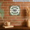 2D Flat - 1pc, Vintage Metal Panel, Outdoor Panel and Wall Decoration, 1961 Commemorative Plaque, Porch Entrance Decoration, Courtyard Fence
