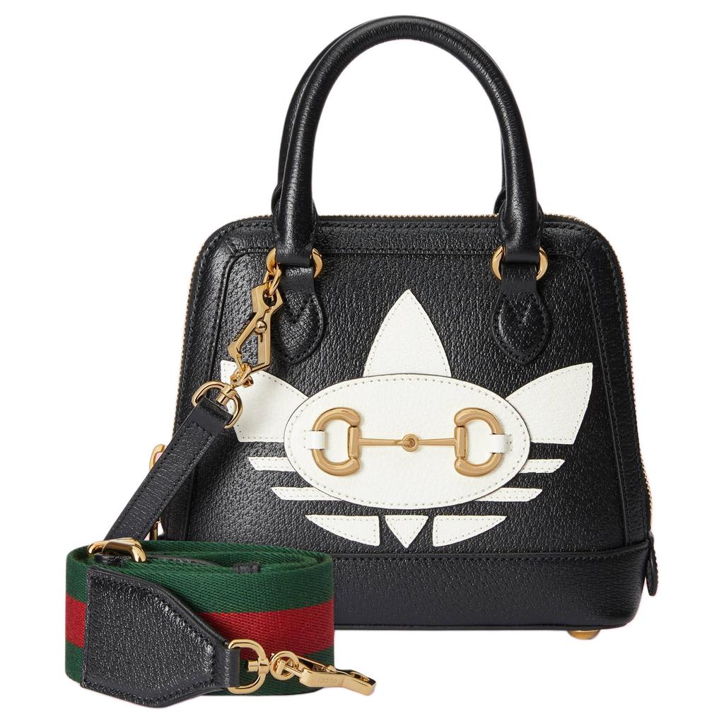 Gucci Adidas Mini Handbag Horsebit Trefoil Logo Gold Hardware 677212-U3ZDG-8726