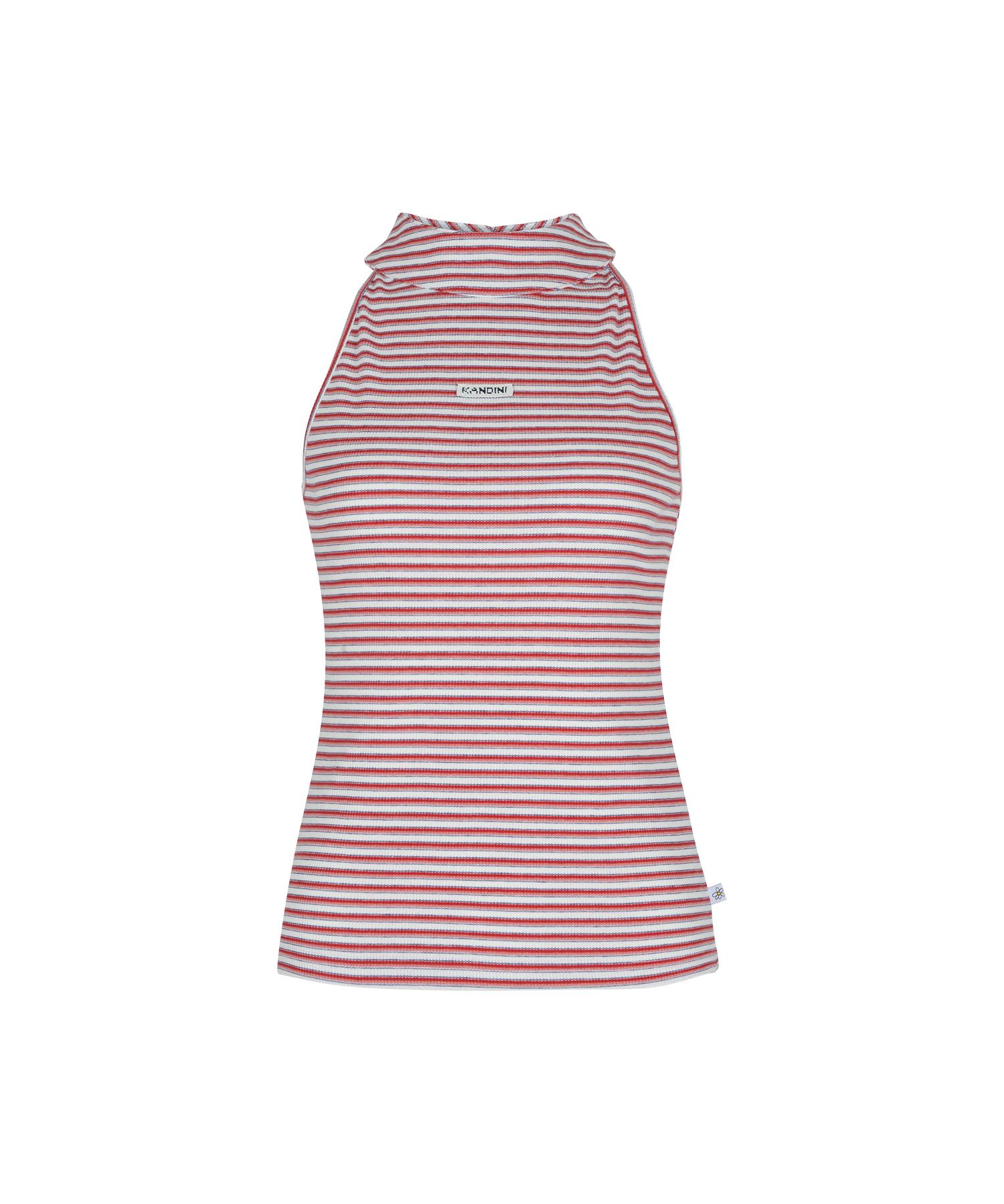 Candini Red Striped Halter Shirt
