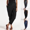 Damenhosen Unregelmäßige Taschen Streetwear Einfarbig Hohe Taille Cropped Hosen für Dates