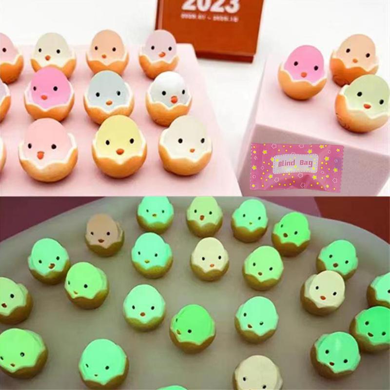 5Pcs Luminous Cute Resin Figures Mini Glow In The Dark Animal Model Ornaments Toys Blind Bag Surprise Dolls For Kids Gifts