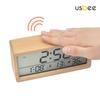 Yujeubi Real Wood Lcd Temperature And Humidity Alarm Clock
