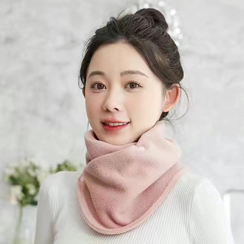 Winter Warm Classic Solid Color Snap Neck Leggings Simple Thick Velvet Warm Scarf Cover Autumn and Winter Cold Riding Windproof