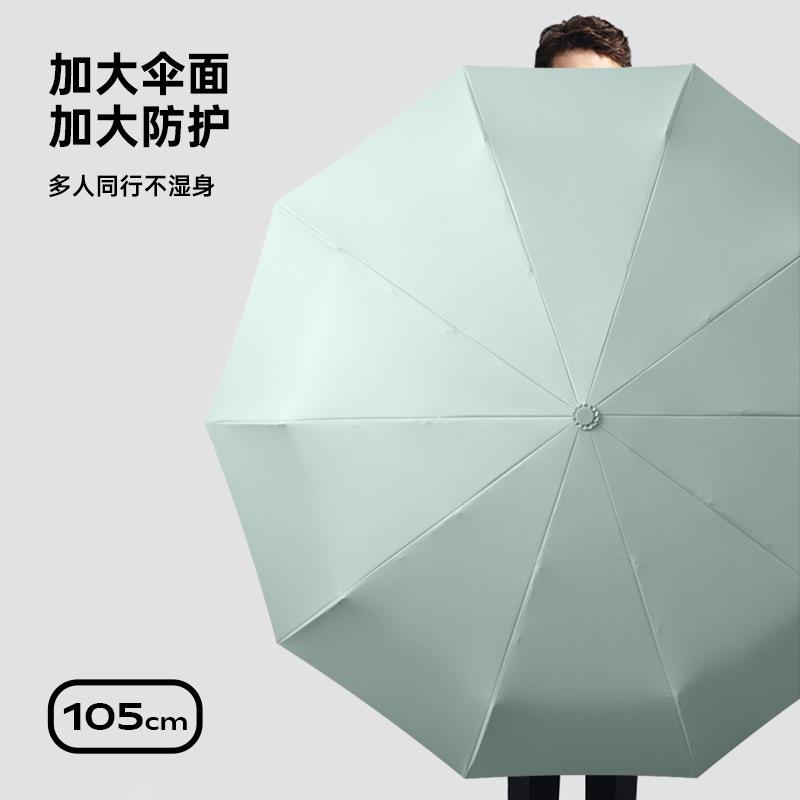 New 20-bone automatic three-fold color glue umbrella sun sunscreen parasol three-fold fixed