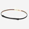 Women's Adjustable Genuine Leather Fashion Belt with Hook - Versatile Patent Leather Waistband, Simple Cowhide Style