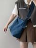 Large Capacity Women's Denim Tote Shoulder Bag Simple Casual Ladies Commuter Handbags Vintage Portable Female Crossbody Bags
