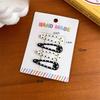 4pcs/set Sweet Headwear Black White Dot Hair Clips Cute Sweet Hairpin Geometric Barrettes Hair Accessories