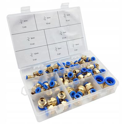 Set of Pneumatic Threaded Quick Connectors Plug-in Connectors 4-16Mm 72E