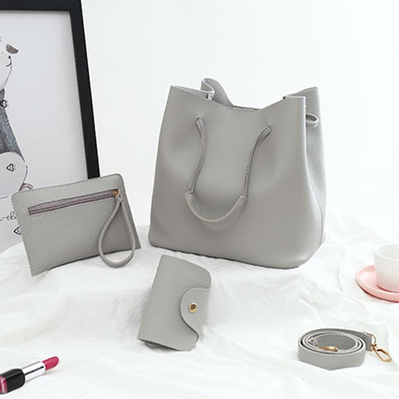 4Pcs/Set Crossbody Bags Women Bag Set Leather Shoulder Bags Purse Ladies Pu Crossbody Bag