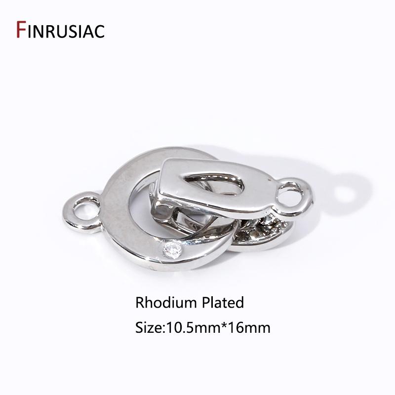 

4 Styles 18K Gold Plated Brass Connector Clasps Inlaid Zircon Pearl Clasps Fastener For DIY Necklace Bracelet Making Supplies 1 pcs