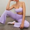 Neck sling sports yoga suit set women's high-end Pilates yoga fitness flared pants set