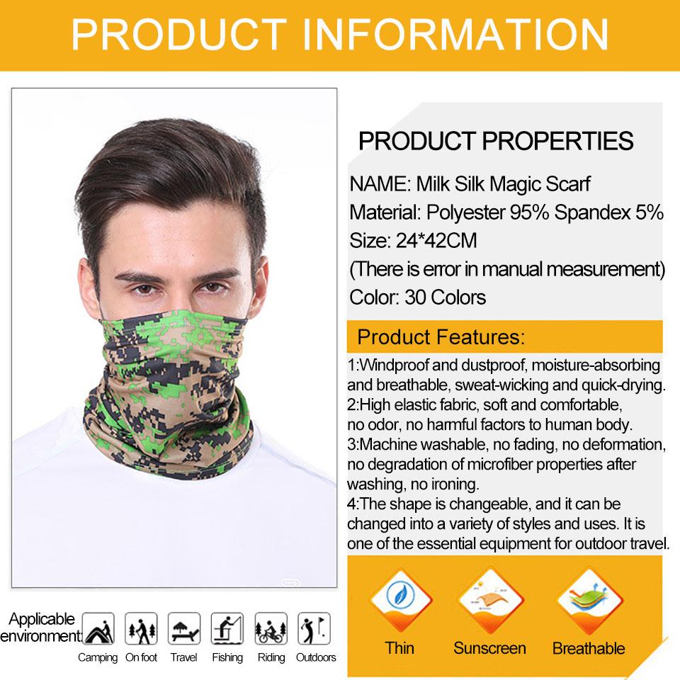 GTUBIKE Summer Outdoor Hiking Headscarf Breathable Sweat-absorbing Sports Magic Headscarf Ice Silk Neck Scarf Sunscreen Mask