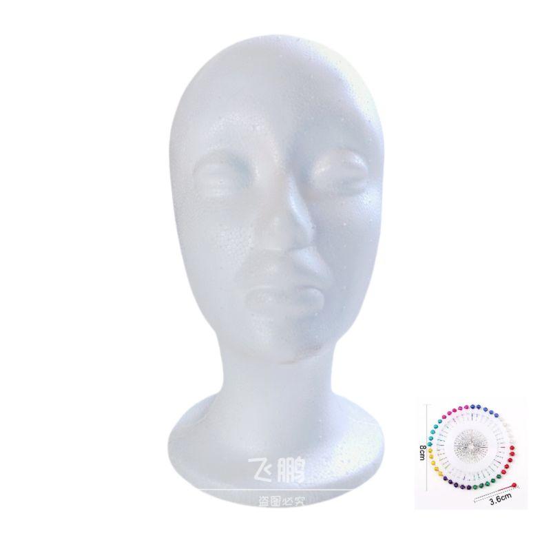 

Mao Niang Упаковка Парик Специальная Пенопластовая Голова Манекена Подставка для Парика Шляпы Шарфа Голова Модели Реквизит Пенопластовая Голова Манекена A foam head + a disc of needles