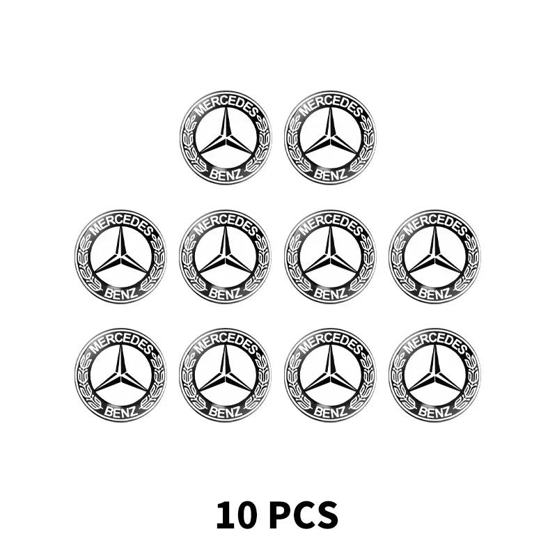 JRQEY1 2/5/10pcs Car Lock Keyhole Stickers Decoration Protection For Mercedes Benz C180 C200 C260 C300 W108 AMG CLA W206 W220 W211