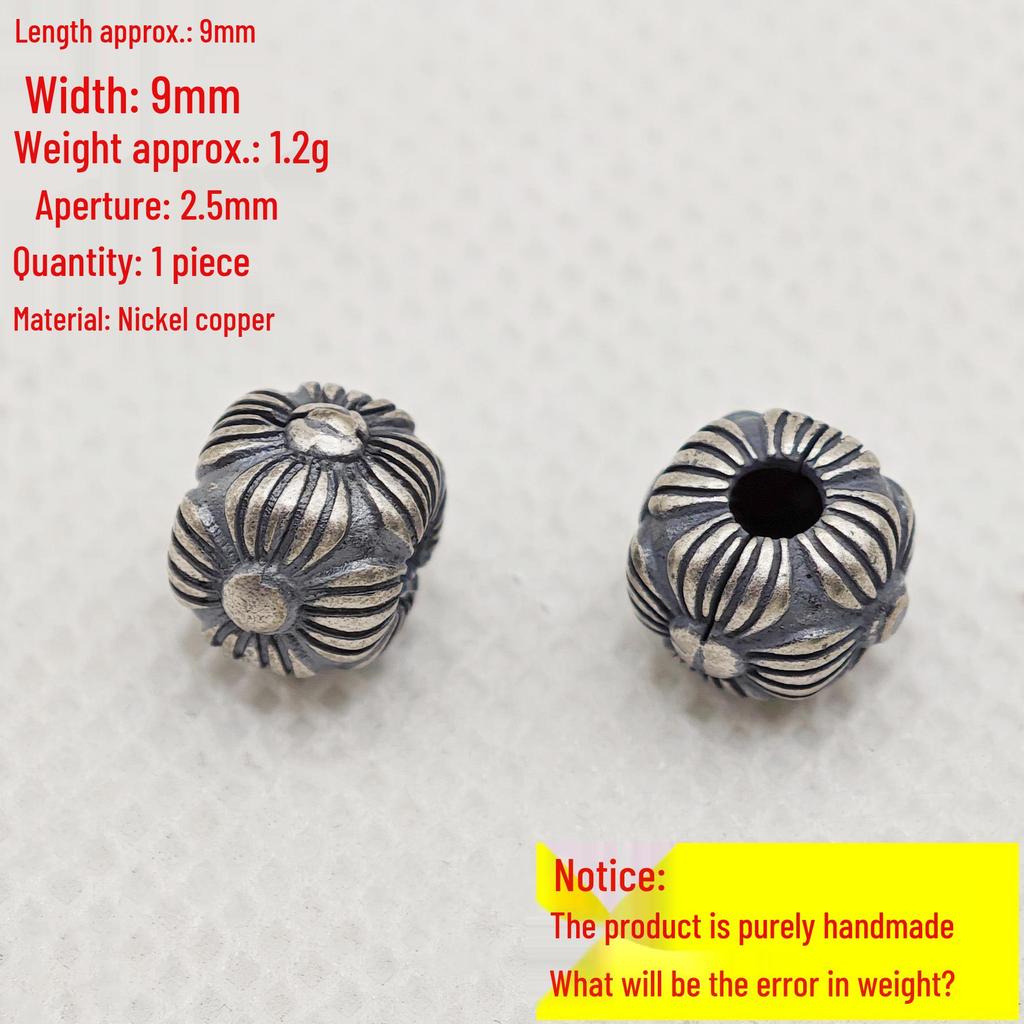 Sterling Silver Lotus Barrel Bead Charms - 99 Fine Silver, 3D Handmade for DIY Jewelry.