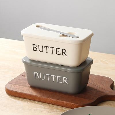 Yousheng Butterbehälter mit Schneiddeckel Versiegelte Käseaufbewahrungsbox Butterdose Geschirr Heimdeko Geschenke