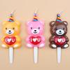 Three-dimensional New Huggable Bear Birthday Candle Ins Korean Style Children's Cute Teddy Pet Cake Decoration