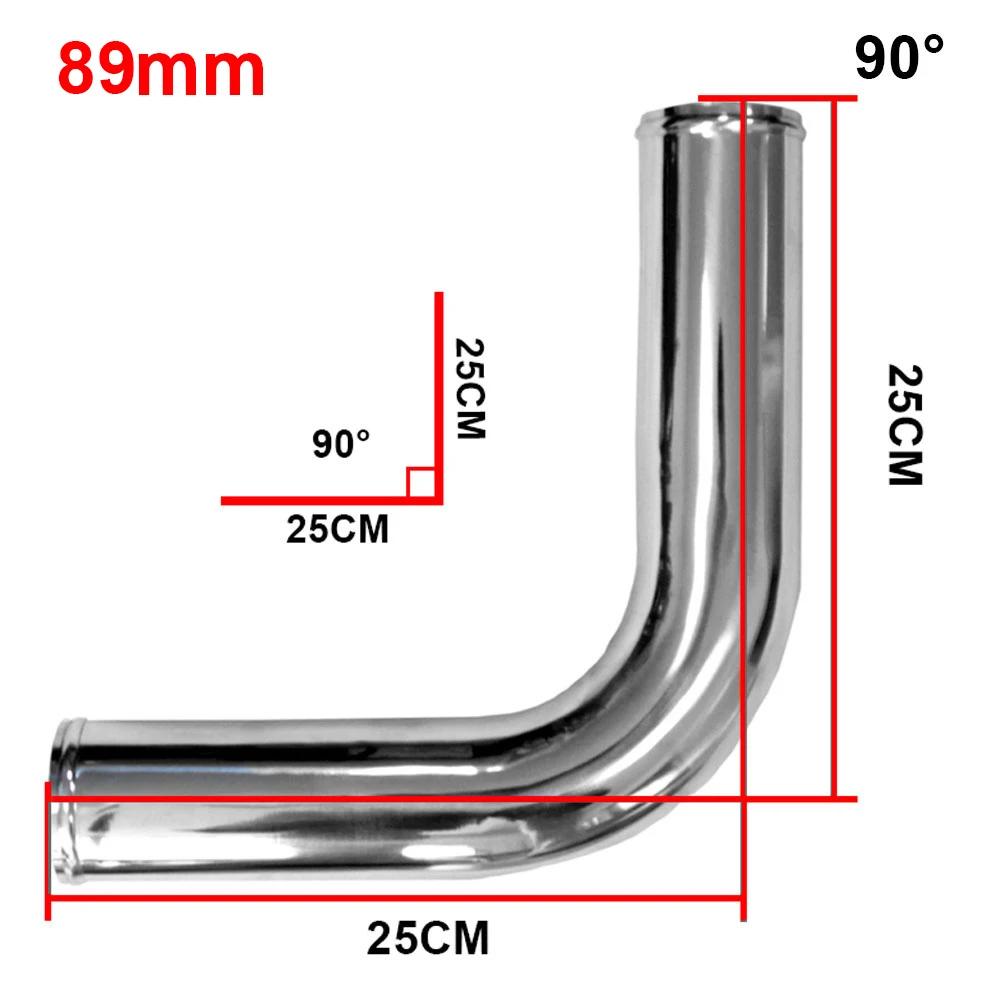 Universelles L-S-Typ-Aluminiumrohr 76mm 89mm 3 Zoll 3,5 Zoll Kaltluftansaugrohr für Rennwagen Turbo Hoher Durchfluss 0/45/90/180 Grad