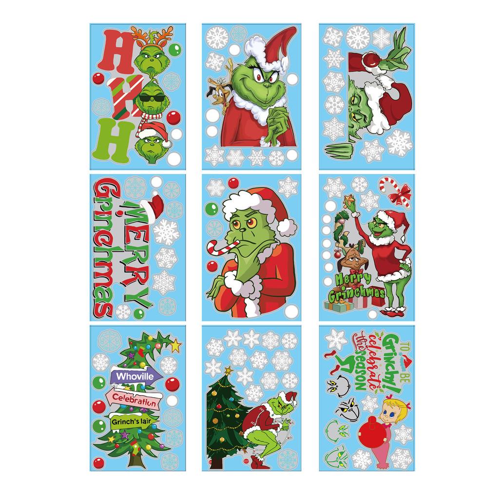 Vánoční elektrostatická samolepka na okno Spirit Greench samolepka samolepka na sklo