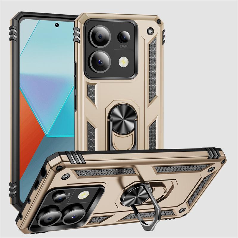 Applicable to Xiaomi Redmi note13Pro military armor mobile phone case note12 bracket note11 protective case