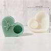 Embossed Heart Shaped Silicone Molds Silicone Candle Holder Molds Soap Molds for Epoxy Resin Candlestick Tealight Holder