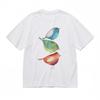 Women's Comfortable Classic T-Shirt Vertical Colorful Birds Printed Design Tee