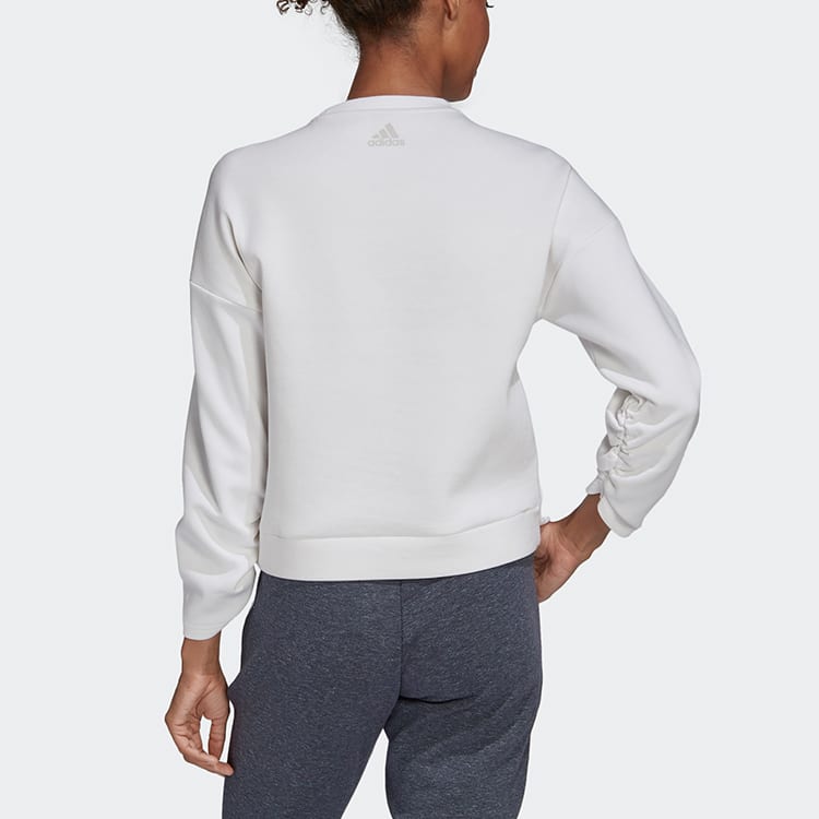 Adidas Sweatshirts Women's White Crew Neck Moderate Regular FR5980