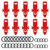 10 Pcs Fishing Hook keeper Holder with 3 Size Rubber Rings Fishing Rod Hook Keeper Baits Hanger Fishing Tackle Gear