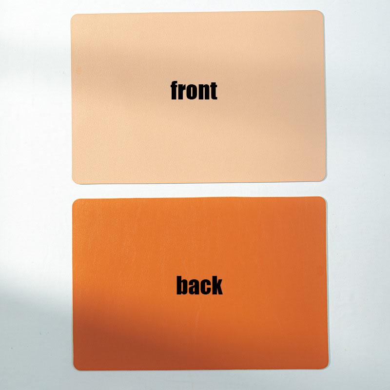 

Двусторонний кожаный изоляционный коврик для обеденного стола, коврик для стола в стиле вестерн, водонепроницаемый и маслостойкий, простой современный кожаный коврик для стола 45x30cm 1pcs