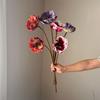 Nuovo Artigianato Fatto a Mano Fiore Artificiale Tessuto Lunghezza 75cm Fiori Finti Fiori Finti Forniture per Feste Festival Bouquet da Sposa Decorazione Esterna