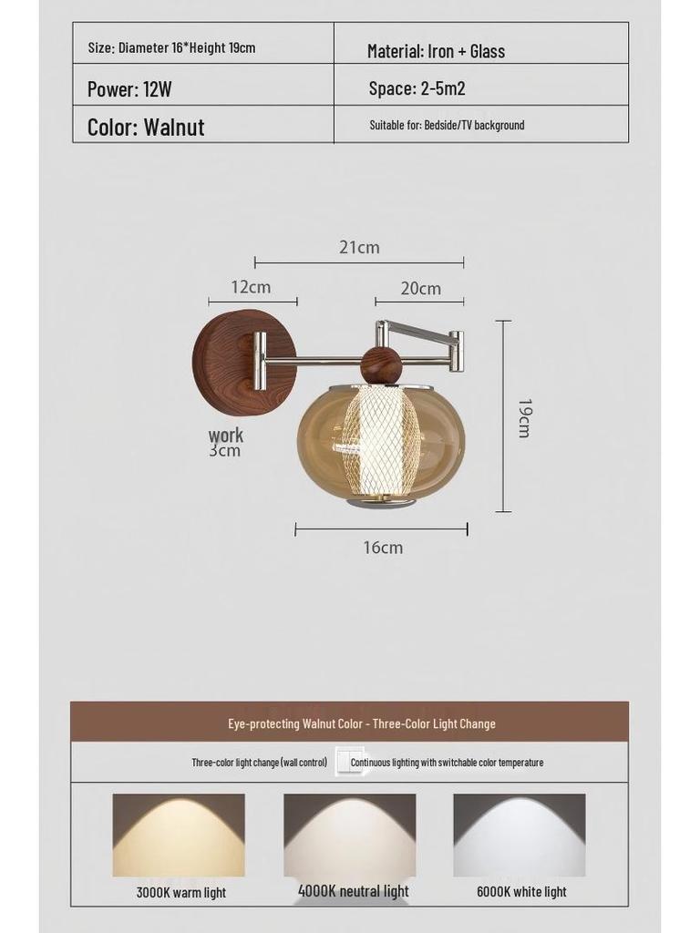 Dopamine Dining Table Set with Swing Arm Pendant Light and Eye-Protecting Ceiling Light for Kids