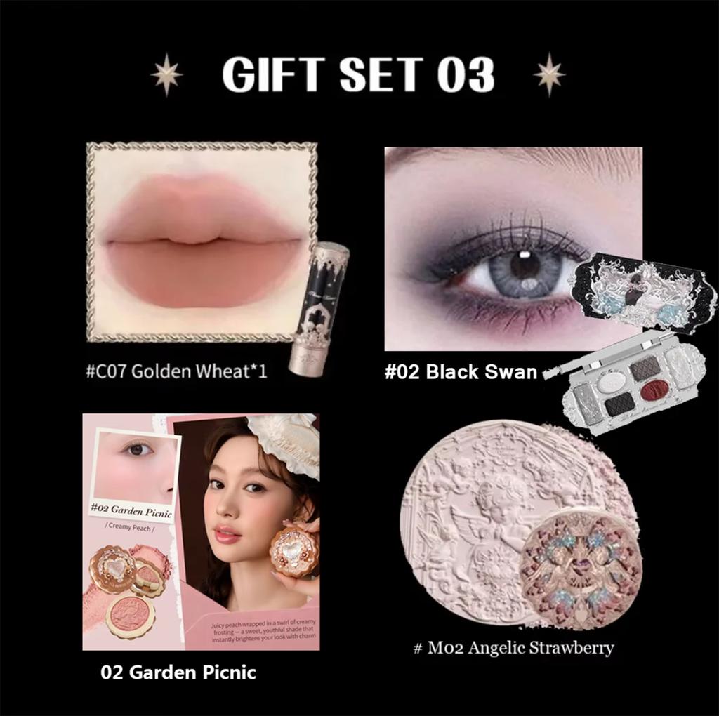 Flower Know Little Angel Collectie Make-up Cadeaubox Oogschaduw Blusher Crème Matte Lippenstift Highlighter Volledige Set Alles-in-één