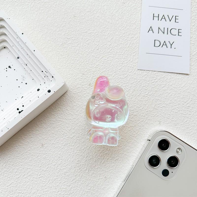 

Laser Colorful 3D Little Rabbit Phone Case Bracket Desktop Airbag Scalable Watching Support Portable