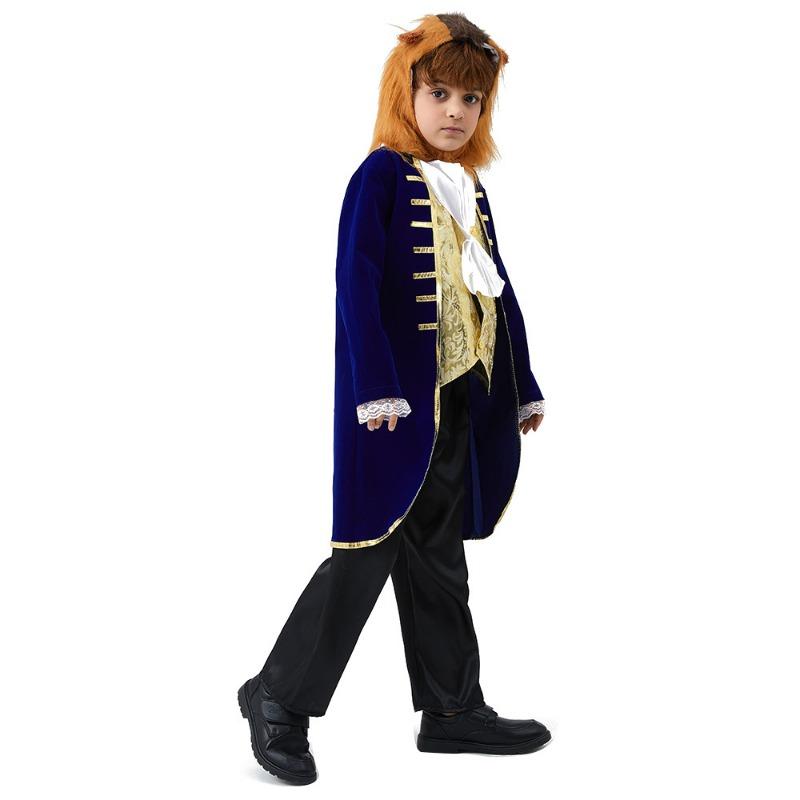 Halloween Party Beautiful Woman and Beast Prince Adam Show Costume
