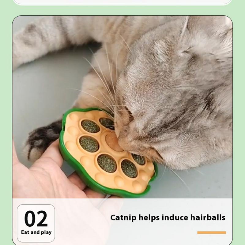Catnip Cat Wall Stick-on Ball Toy Healthy Natural Catnip Balls Catnip Balls That Stick On Wall Lotus Shape