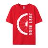 Just Ride MTB Mountainbike Einfacher Stil Baumwolle Unisex T-Shirt Comics Oberteile Hemden Neuankömmling Lässiges Oberteil T-Shirts