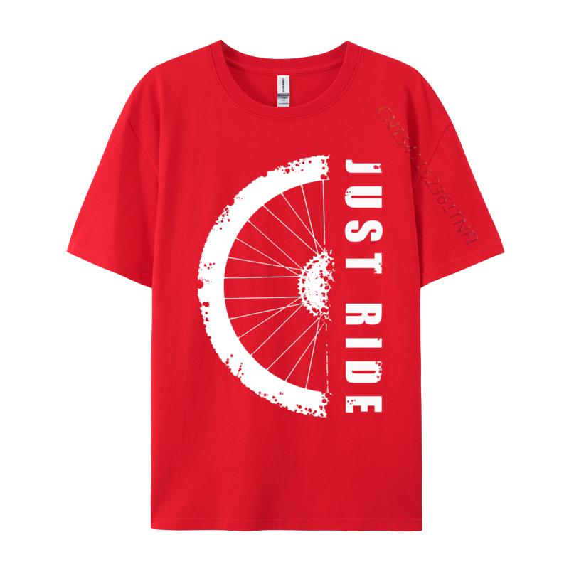 Just Ride MTB Mountainbike Einfacher Stil Baumwolle Unisex T-Shirt Comics Oberteile Hemden Neuankömmling Lässiges Oberteil T-Shirts