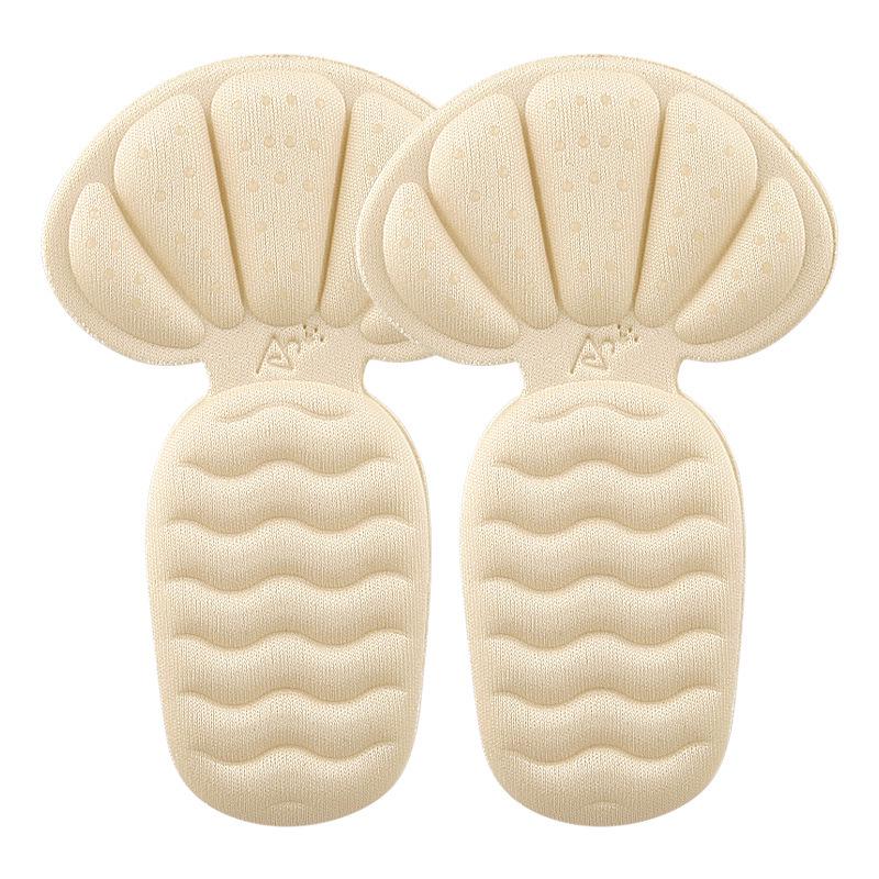 

T-Shaped Anti-Slip Heel Stickers for High Heels - Glue Dot Massage Cushion Pads, Prevents Rubbing & Fits Half Sizes бежевый