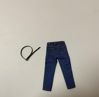 112 Scale Figure Accessory Jeans (head and Body Not Included) Blue