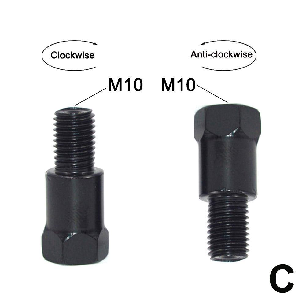 Black Motorcycle 32MM M10 8MM M8 Rearview Mirrors Adapters Conversion Bolt Clockwise Anti-clock Right Left Thread