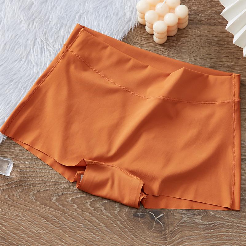 

604 Бесшовные боксеры-слипы средней посадки из ледяного шелка с антибактериальной хлопковой ластовицей, удобные и защищающие от просвечивания, больших размеров. XXL