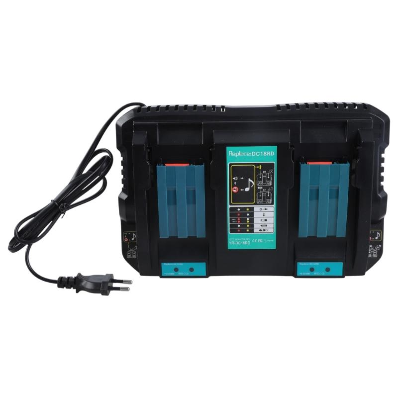 Dual Battery Charger 4A for 14.4V 18V BL1860 BL1840 BL1850 BL1845 DC18RA BL1415 BL1430 BL1830 DC18RC DC18RD